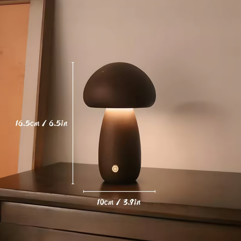 Trestruktur nattlampe med soppdesign
